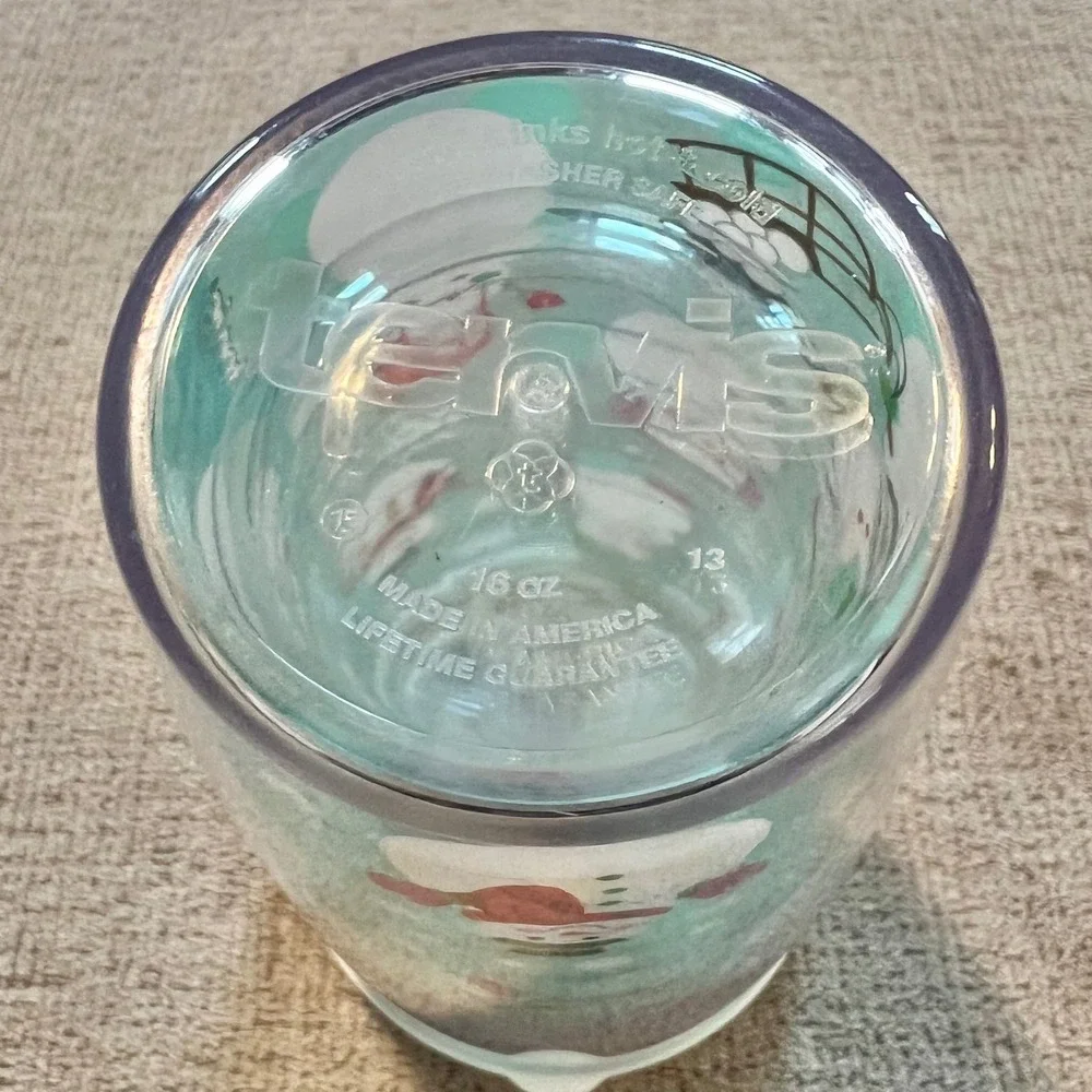 Tervis Tumbler 16oz Insulated Travel Cup Winter Snowmen White Lid Made in USA